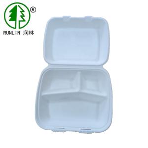 Wholesale 200 Deg Biodegradable Bagasse Clamshell Box from china suppliers