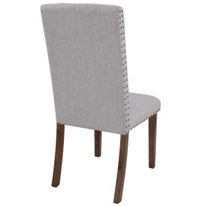 Wholesale Wood Legs 17.72&quot; L Grey Dining Chairs Set Of 2 / Fabric Dining Room Chairs 27.56lbs from china suppliers