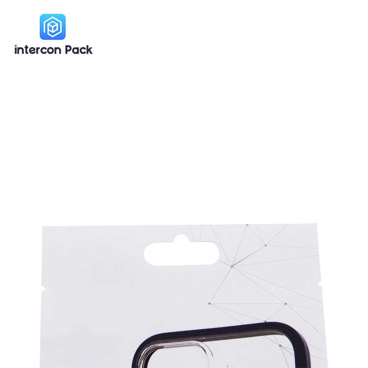 Stand Up Biodegradable Kraft Pouch Three Side Sealing For Mobile Phone Shell