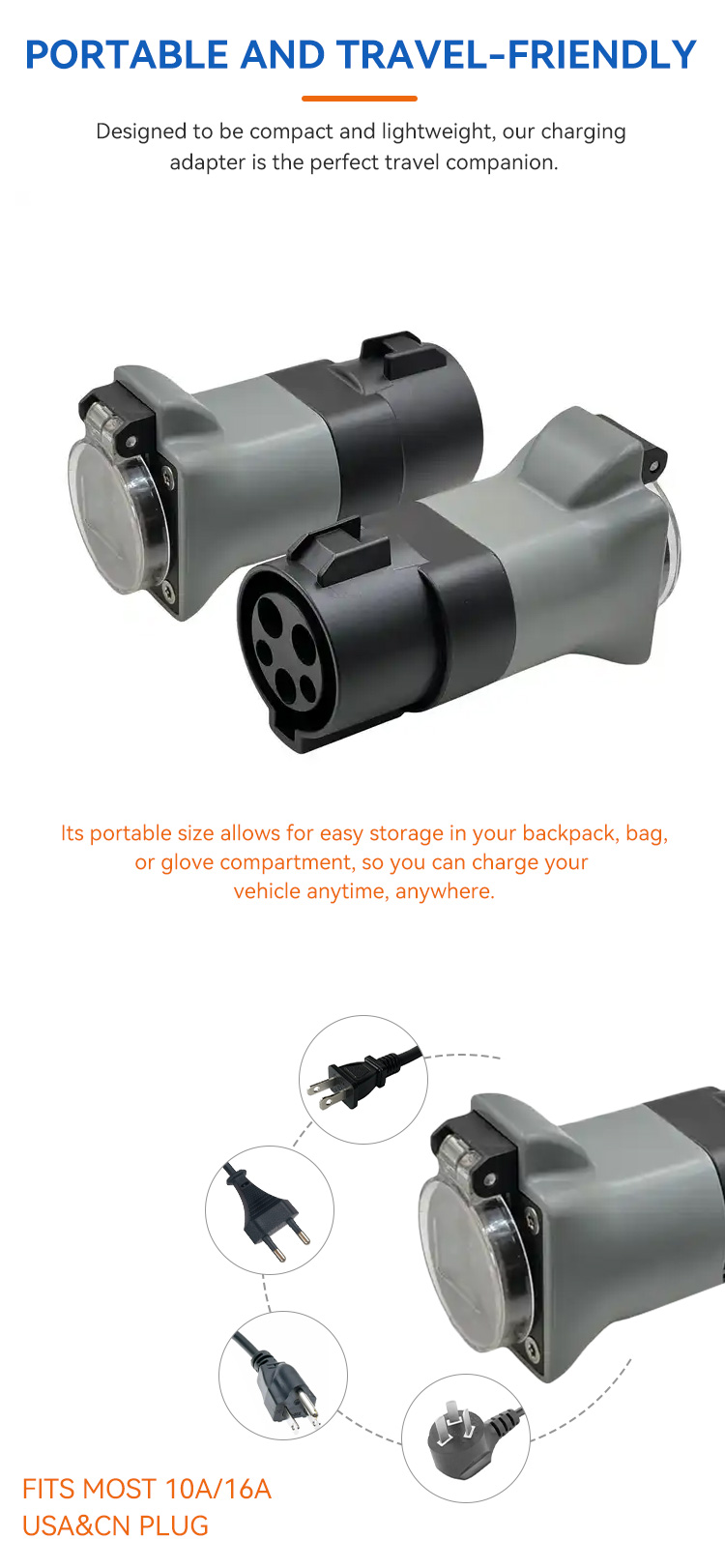 AOTAI J1772 To NEMA 5-15 16A 3.5KW EV Charger For Golf Car On Station