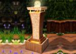 Long Column Marble Effect Wood Rattan Garden Fountain
