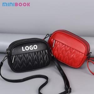 Wholesale Custom Logo Avaliable Soft Leather Texture Crossbody Bag for Women Double Layer Bag from china suppliers