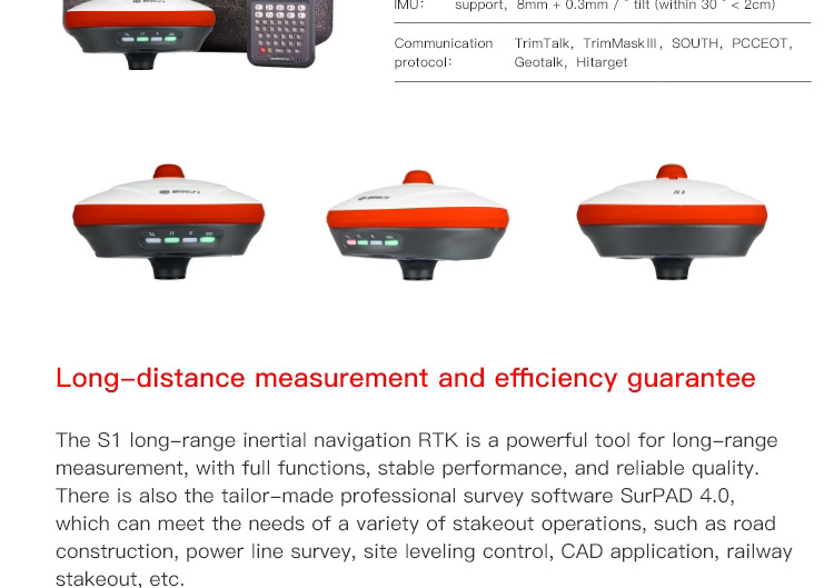 High Accuracy IP68 GPS Stonex S900 / S1 Handheld Rover RTK GNSS S1