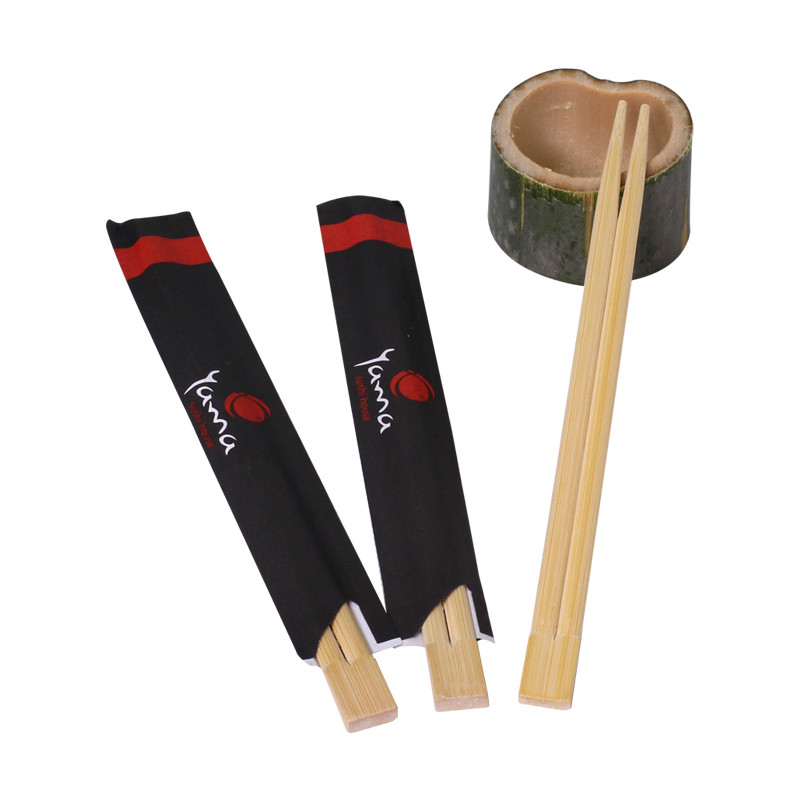 Chinese Eco-Friendly Disposable bamboo chopsticks Paper Wrap Twin Chopsticks for Restaurant