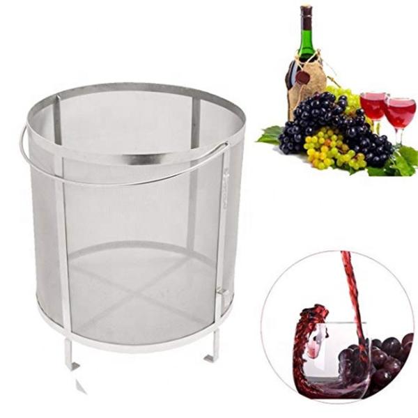 Cylindrical Wire Mesh Beer Brewing Basket For Kinds Filtration Industry