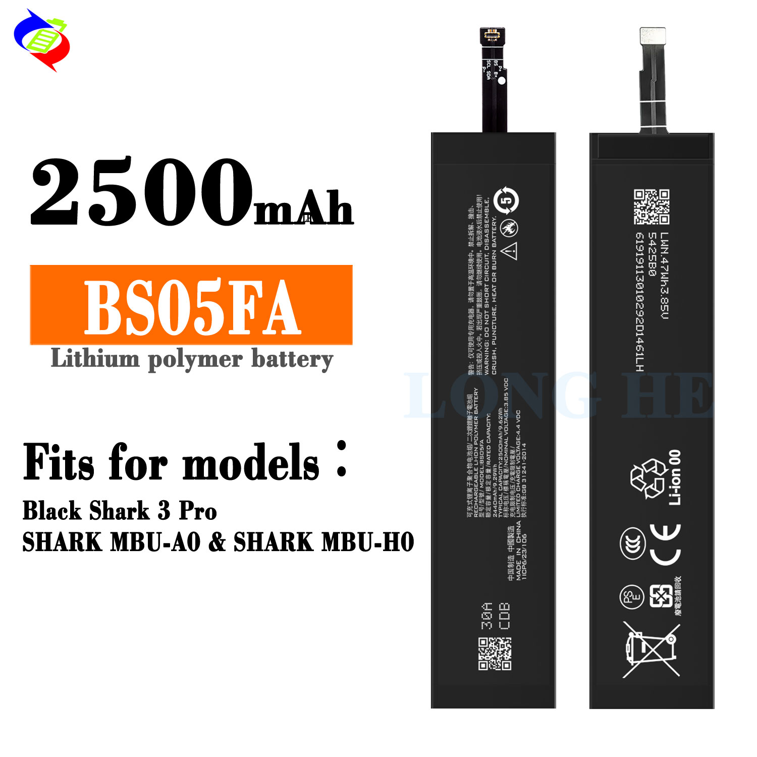 BS05FA Lithium Ion Battery Ori 1 1 for Black Shark 3 Pro MBU-A0 MBU-H0 Mobile Phone