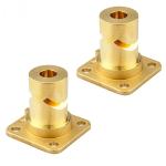 ISO9001 Clear Color Brushed Brass CNC Turned Parts