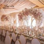 Saixin designs wedding party centerpiece gold metal flower pot stand
