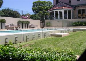 Wholesale Facial Mounted Frameless Glass Balcony Systems , Stainless Steel Balustrade With Glass Panels from china suppliers