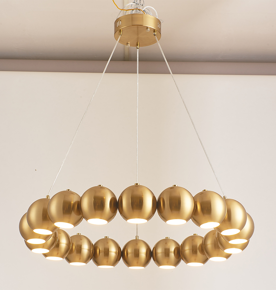 Round sphere led chandelier for living room bedroom table dining room hanging lamp(WH-MI-319)