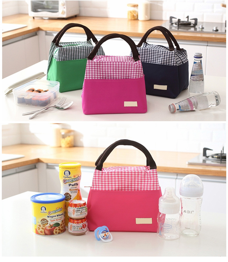 Dust Proof Striped Soft Insulated Cooler Bags