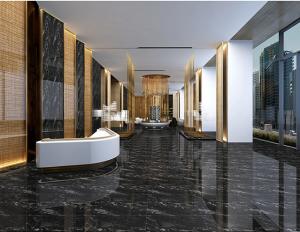 Wholesale Black Fuscous Shiny Porcelain Floor Tiles Double Layer 600*600mm from china suppliers