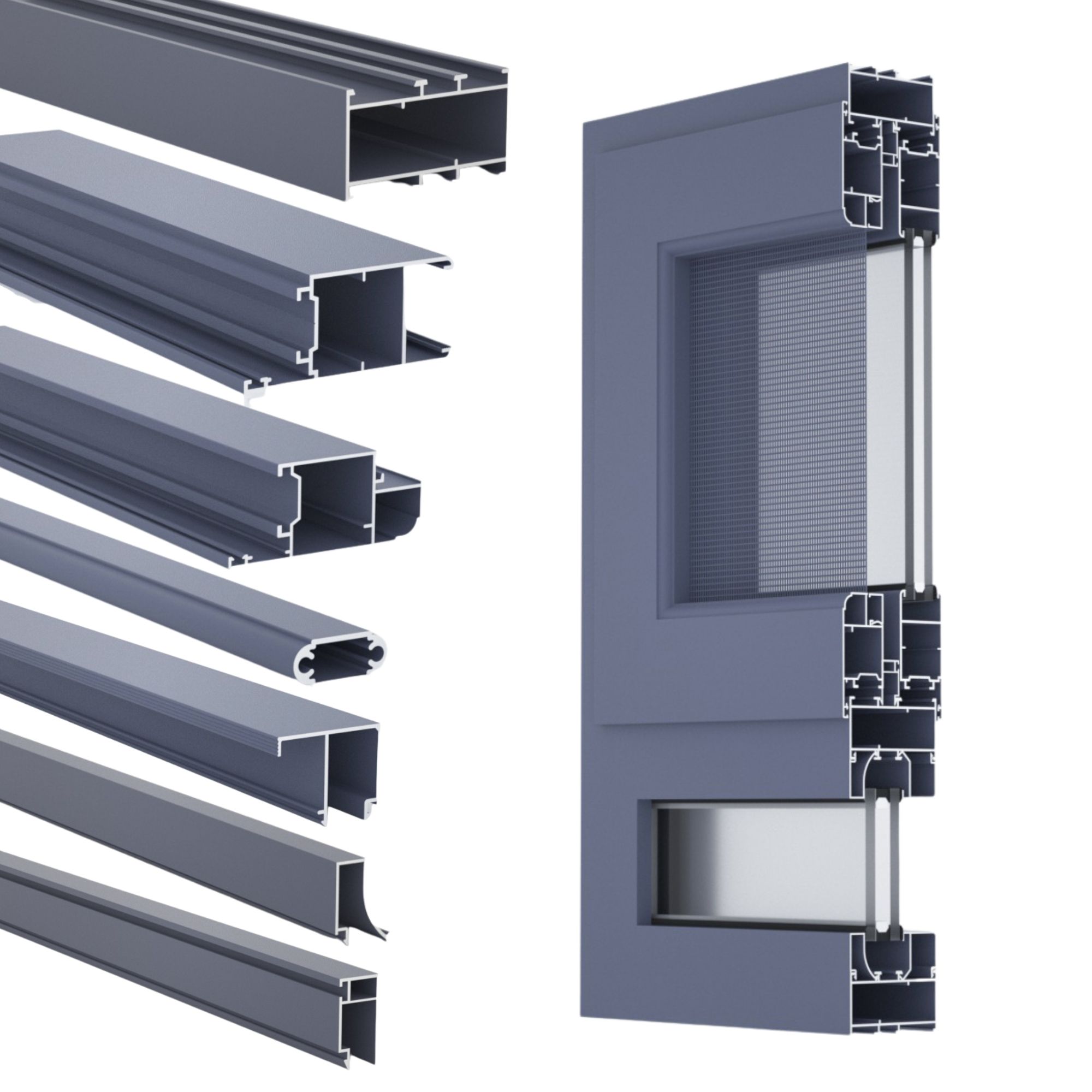 Powder Coated polished Aluminium Profile Cover 60 70 90 Series
