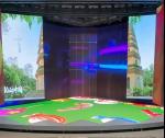 Curved Sliding LED Screen Display Indoor Aluminum Steel Alloys