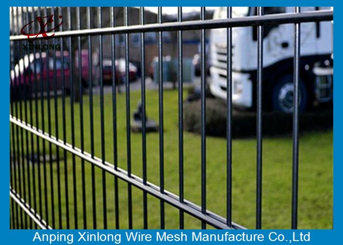 Powder Station Double Wire Fence / Twin Wire Mesh Fencing High Tensile Strength