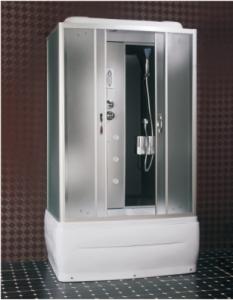 Wholesale 1Person Colorful Acid Glass Steam Shower Cabin With Glass Sliding Door from china suppliers