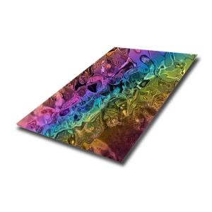 Wholesale Water Ripple Mirror Polished Stainless Steel Corrugated Sheets AISI 304 316 Color Decorative Wall Panel from china suppliers