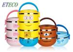 Plastic Cover Stainless Steel Bento Box Colorful 700ml To 2800ml Unbreakable