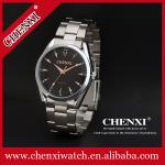 China Watch Supplier Black White Color Couples Watch Stainless Steel Rose Gold