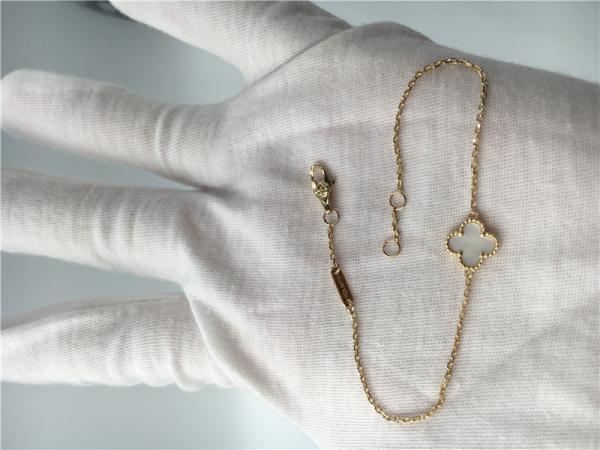 Van Cleef Arpels Sweet Alhambra bracelet 18k yellow gold with white mother-of