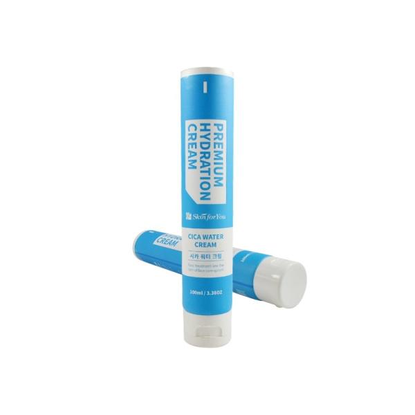 PE plastic cosmetic packaging tube empty whitening lotion transparent tube