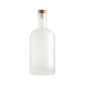 Wholesale Custom 500ml 700ml 750ml Empty Frosted Vodka Glass Bottle with Super Flint Glass Base from china suppliers