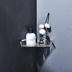 Wholesale SUS304 Stainless Steel Bathroom Storage Baskets Corner Shower Caddy Wall Install from china suppliers