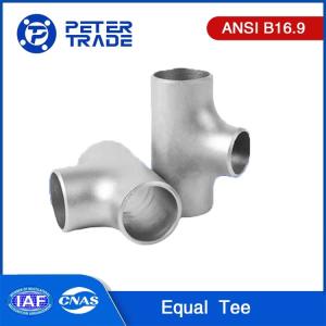 Wholesale ASME B16.9 Stainless Steel Equal Tee / Straight Tee Pipe Fitting NPS 1/2 To NPS 48 from china suppliers