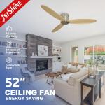 110-240V/50Hz-60Hz Voltage 3-Blade Ceiling Fan for Stable and Quiet Bedroom