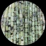 Gems Bead Natural Crystal Aquamarine Prehnite Gemstone Faceted Cylinder Shape