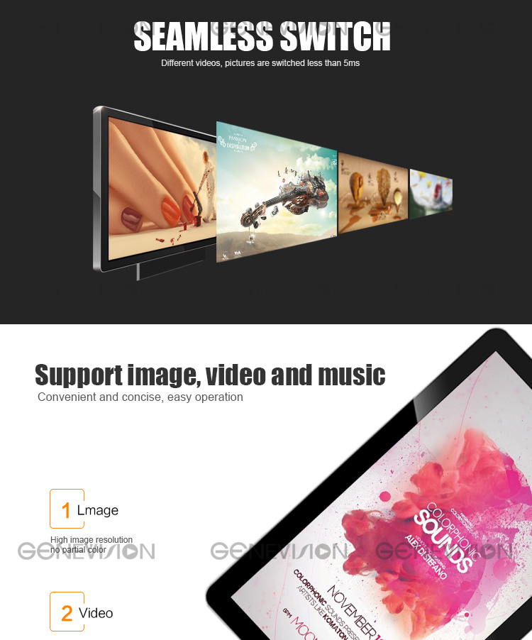 10.6 inch counter advertising screen table top commercial Android with touch advertising player display