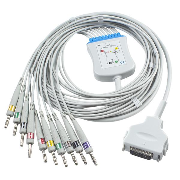 Fukuda Denshi CP-101LD FX101 FX-7202 IEC Banana 4.0 10Leads EKG Patient Monitor