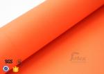 Orange 7.7oz 0.25mm Acrylic Coated Fibreglass Fabric Plain Weave Heat resistance