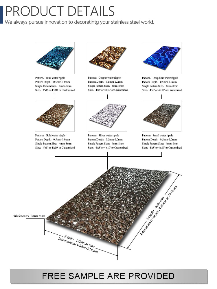 ASTM Stainless Steel Wall Panels Corrugated Decorative 3048mm 201 304 316 For Ceiling