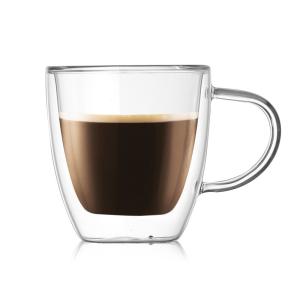 Wholesale Handmade Heat Resistant Double Wall Glass Cup Sophisticated Look For Coffee from china suppliers