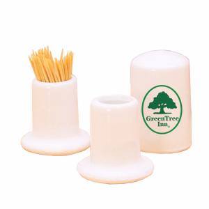 Wholesale Hotel Ceramic Toothpick Holder 5*7cm Ceramic Logo Customized from china suppliers