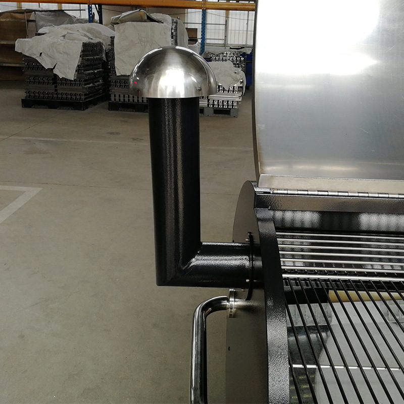High Pressure Protection Device Barrel Electric Wood Pellet Smoker Trolley BBQ Grill
