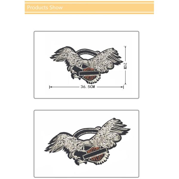 Personalized Sequined Embroidered Eagle Patches Cartoons Image For Clothing