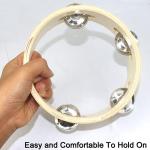 BeBe 15cm Wooden Musical Toys Handbell Wooden Tambourine Baby