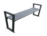 Waterproof Metal Park Benches , Anti Rust Mild Steel Bench With Armrests
