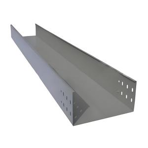 Wholesale Silver Fully Enclosed Cable Tray / Steel Metal Cable Trough Medium Duty from china suppliers