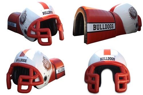 Colorful PVC Inflatable Helmet Tunnel / Inflatable Football Helmet Tunnel
