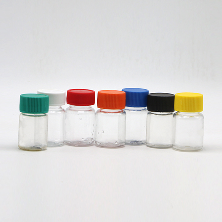 15ml Custom Service PET Plastic Pill Bottle with Child Safety Cap Recyclable BPA-free