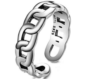 Wholesale Men and women of European and American style fashion chain ring Rings S925 Silver from china suppliers