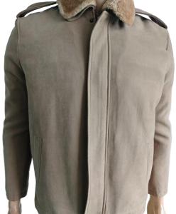 Wholesale Khaki Military Style Faux Fur Collar Thickened Jacket Customizable Fabric Military Jacket for Winter Cold Weather from china suppliers