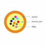 GJPFJH 6B6 0.9mm Armoured Indoor Fiber Optic Cable 12 Strand