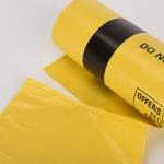 Sample Red Yellow Plastic Biohazard Garbage Bag for Medical Waste in Hospital