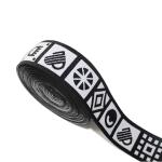 Printed 40mm Nylon Webbing Jacquard Elastic Band For Shoes Bags