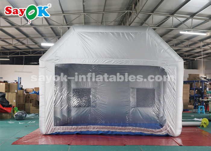 Silver Inflatable Paint Booth With Filter System / Inflatable Bubble Tent