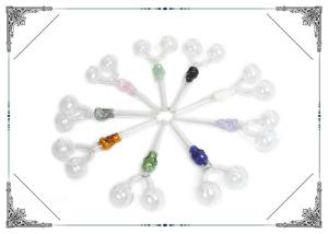 China Skull Double - Head Oil Burning Pipe , Borosilicate Pyrex Glass Tubes on sale